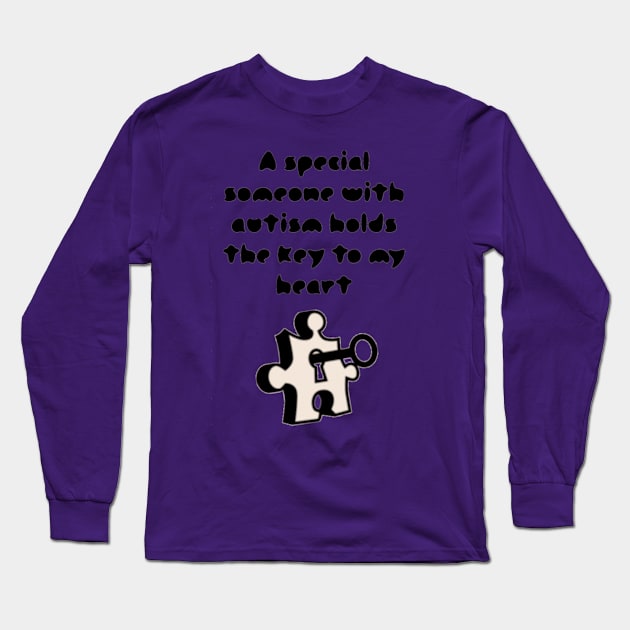 Autism lock and key Long Sleeve T-Shirt by AutismTheRealLifeFamilyShenanigans